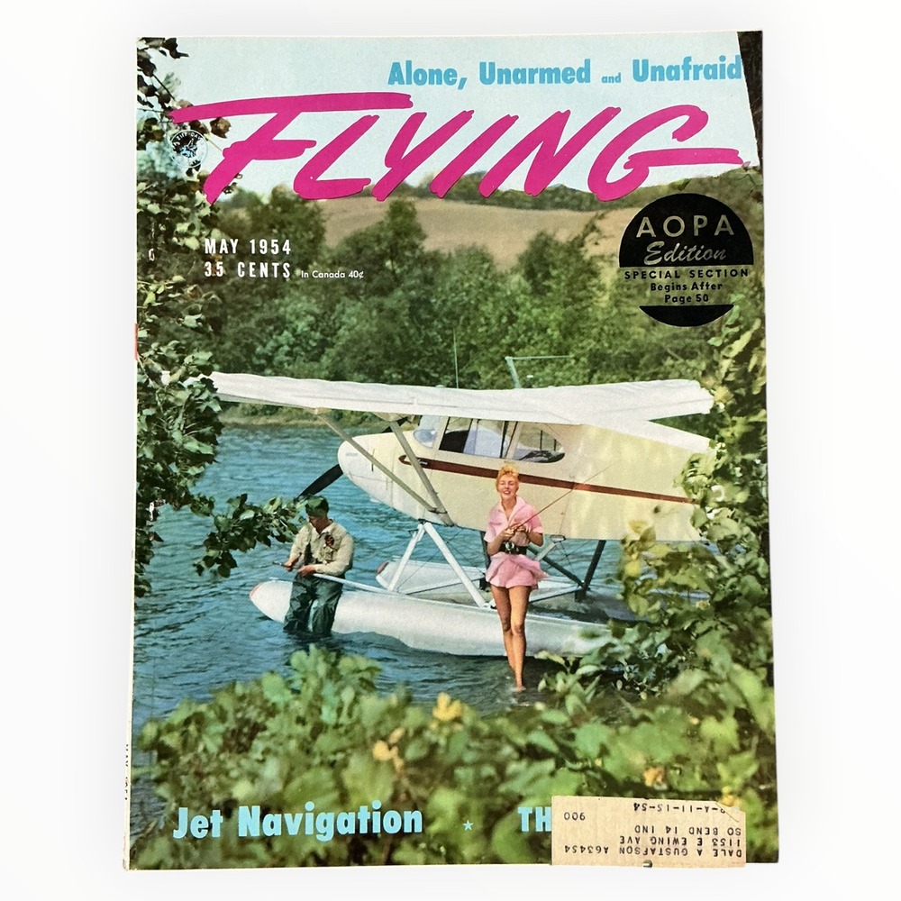 Flying Magazine May 1954 Jet Navigation Womanpower AOPA Seaplane Aviation